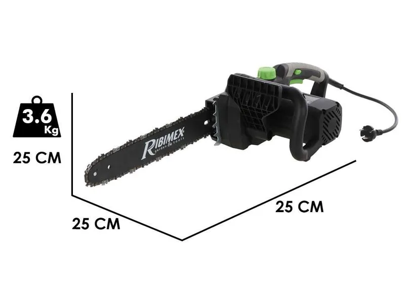 Ribimex PRTRE352 - Tronçonneuse de coupe électrique - 1600 W - Guide de 35 cm