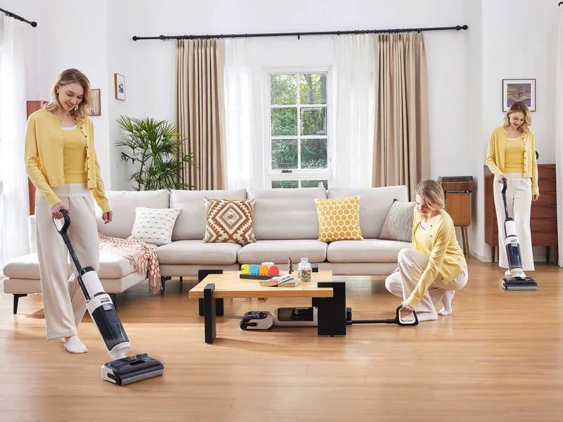 Tineco Floor One S5 Stretch Extreme - Autolaveuse smart à batterie - 3 en 1 : lave, sèche et aspire