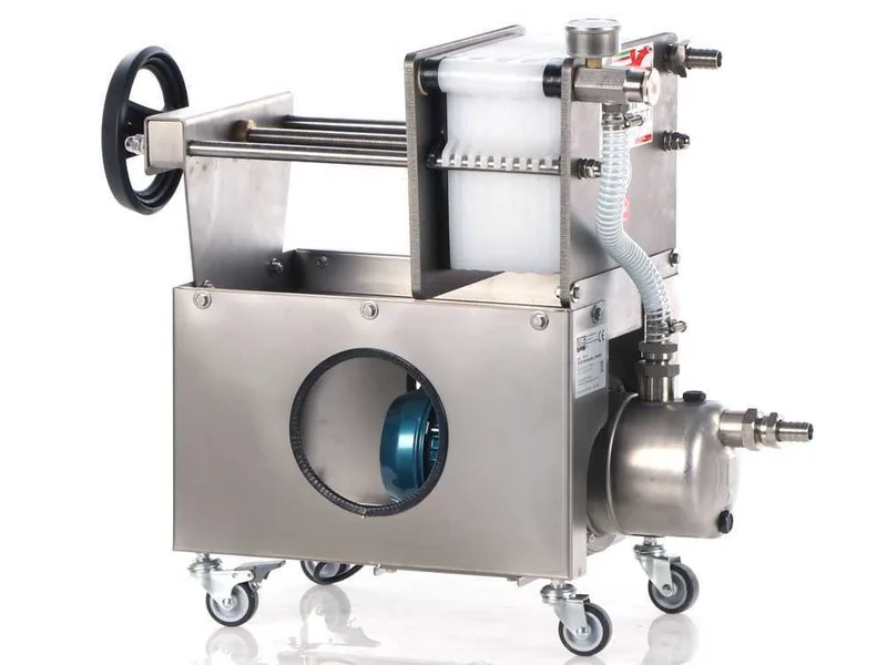 Grifo Professional Inox 10 - Filtre pour vin à plaques - Pompe œnologique pour filtrer le vin