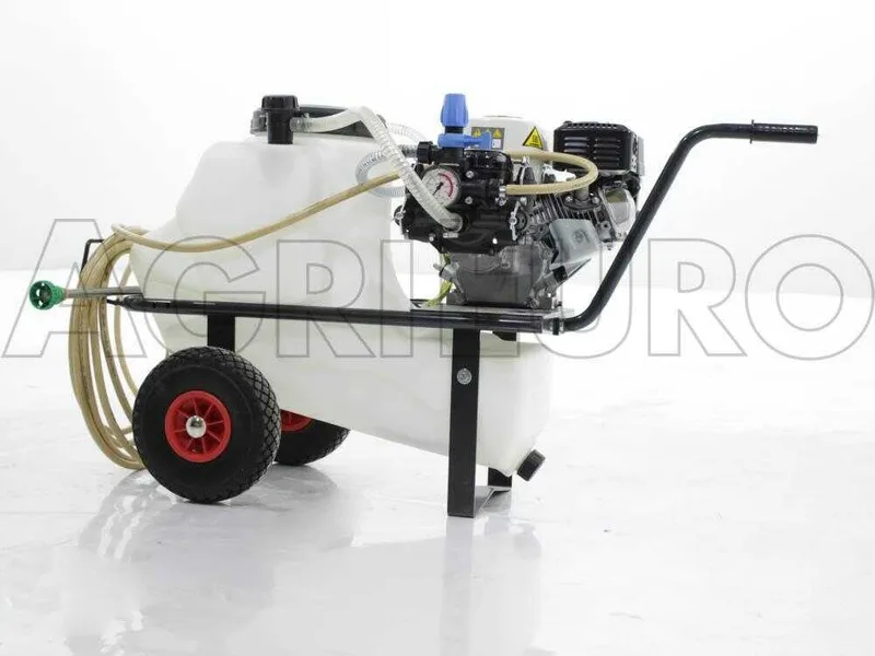 Groupe motopompe de pulvérisation Comet MC 25 - Honda GP 160 et chariot avec cuve 55 L
