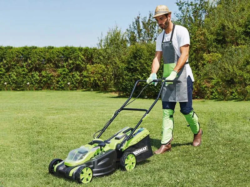 Tondeuse à gazon à batterie Verdemax RS20 - 2 Batteries 20V/2.5Ah - Amplitude de coupe 38 cm