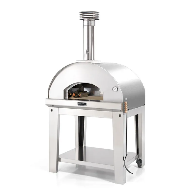 Fontana Mangiafuoco - Four à bois d'extérieur avec chariot - INOX