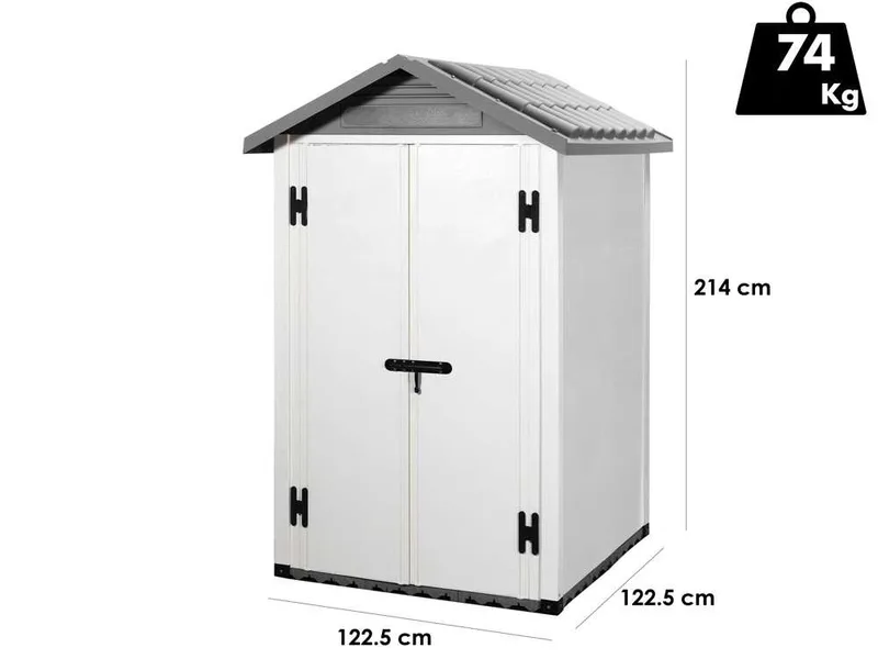 Garofalo Urban 120 - Abri de jardin - Avec porte à double battant - 122,5 x 122,5 x 214 cm
