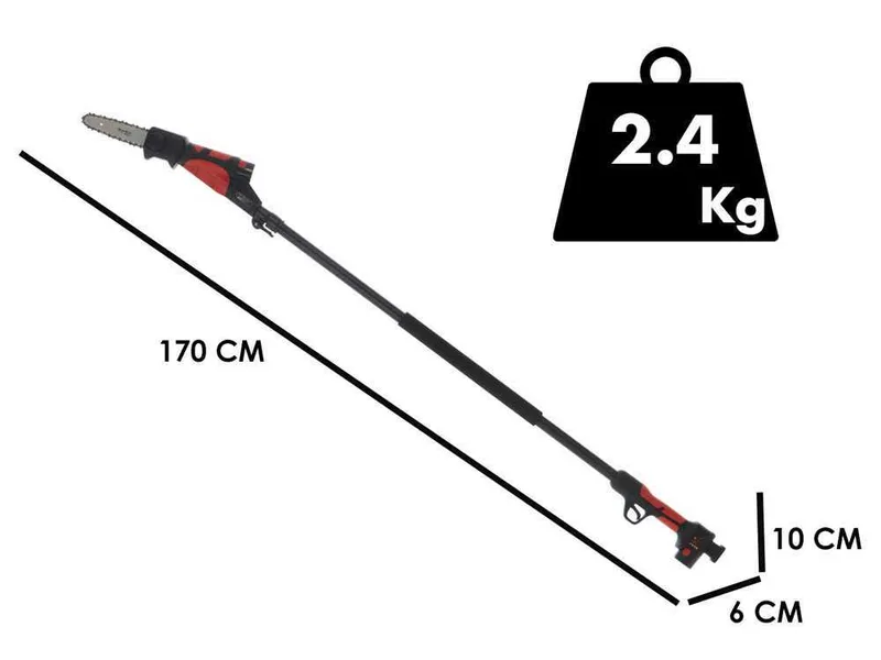 Perche élgueuse à batterie sur perche télescopique Blue Bird PCS 22-06 - 12.6V - 2Ah