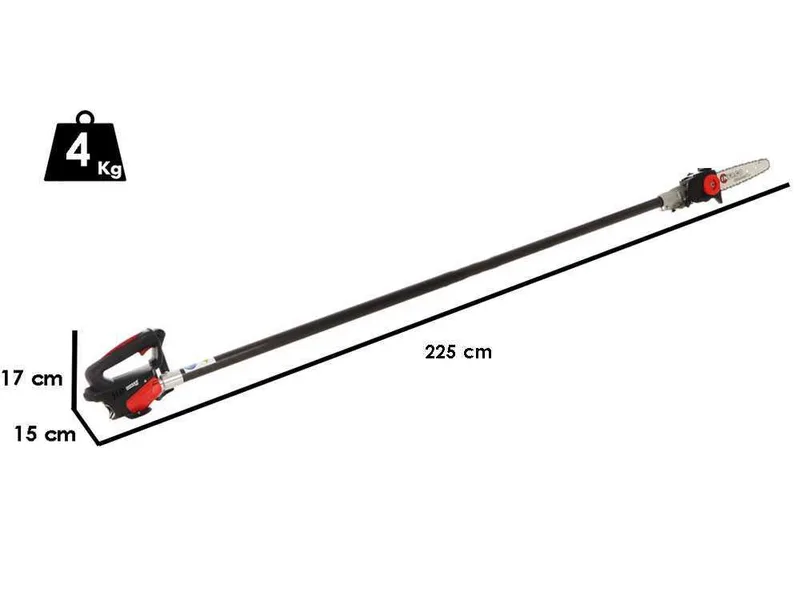 Perche élagueuse fixe à batterie de 183 cm Infaco TR9 - Batterie à dos incluse