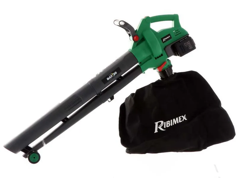 Ribimex PRBAT20-ASBSB - Souffleur aspirateur de feuilles à batterie 40 V 4 Ah