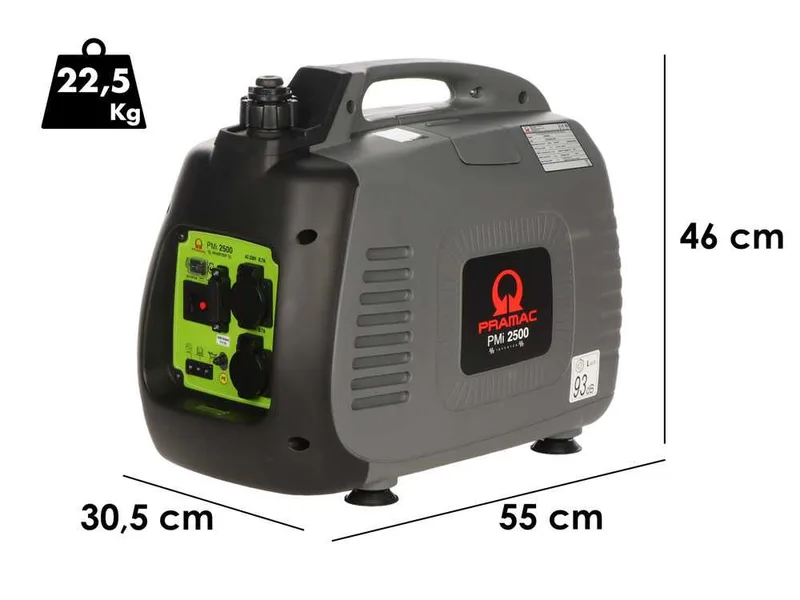 Pramac PMi2500 - Groupe électrogène 2.3 kW - Continu 2 kW Monophasé