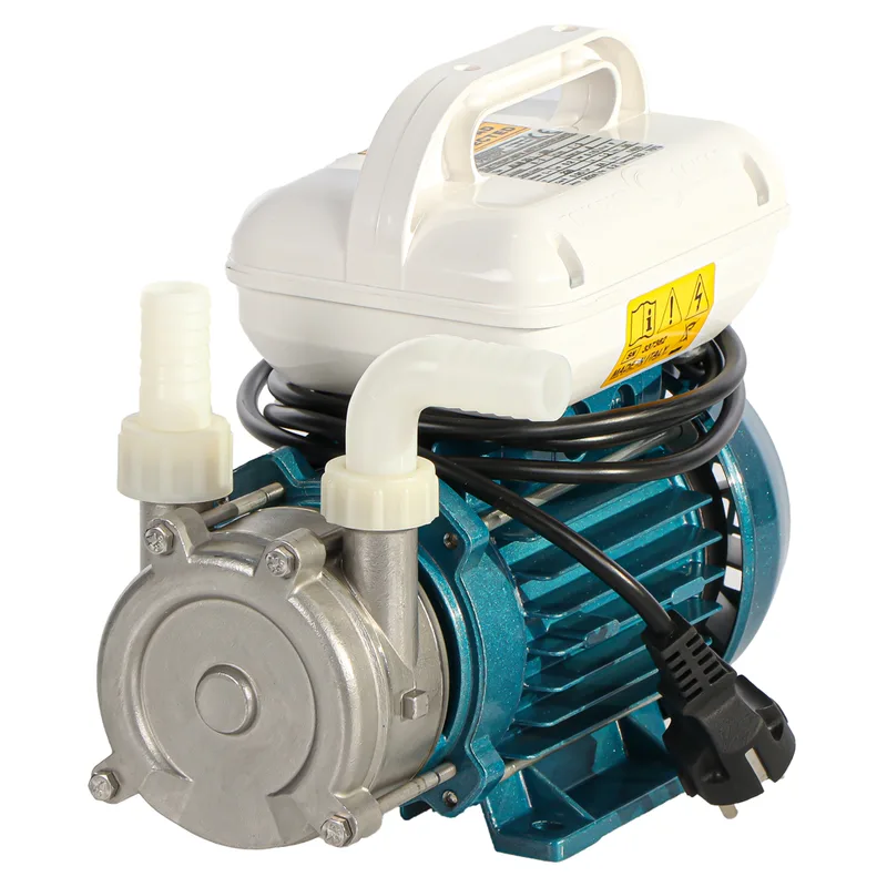 Tellarini ALM 20-SR - Pompe électrique de transfert pour huile en acier inoxydable - Raccord en nylon droits + courbés - Monophasée - 230V - Choisissez vos raccords