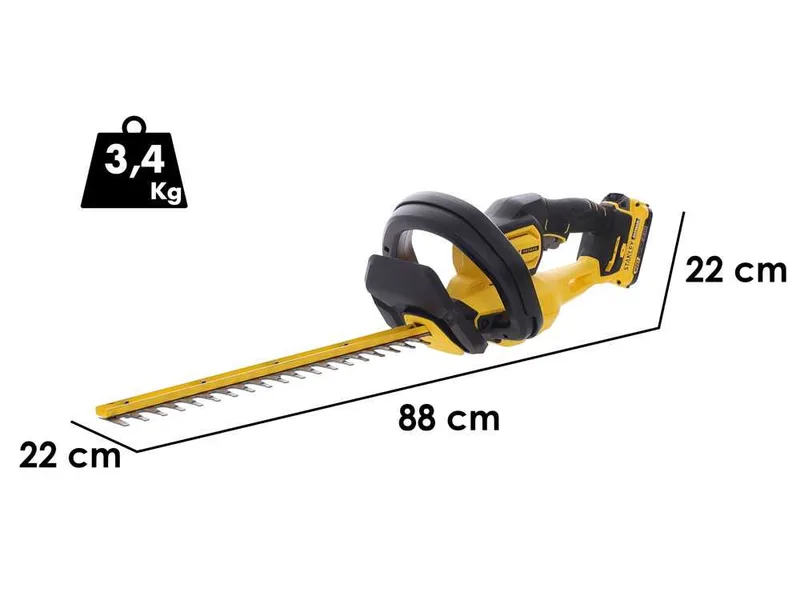 STANLEY Fatmax - SFMCHT650D1-QW - Taille-haie à batterie 18 V 4 Ah - Lame de 50 cm