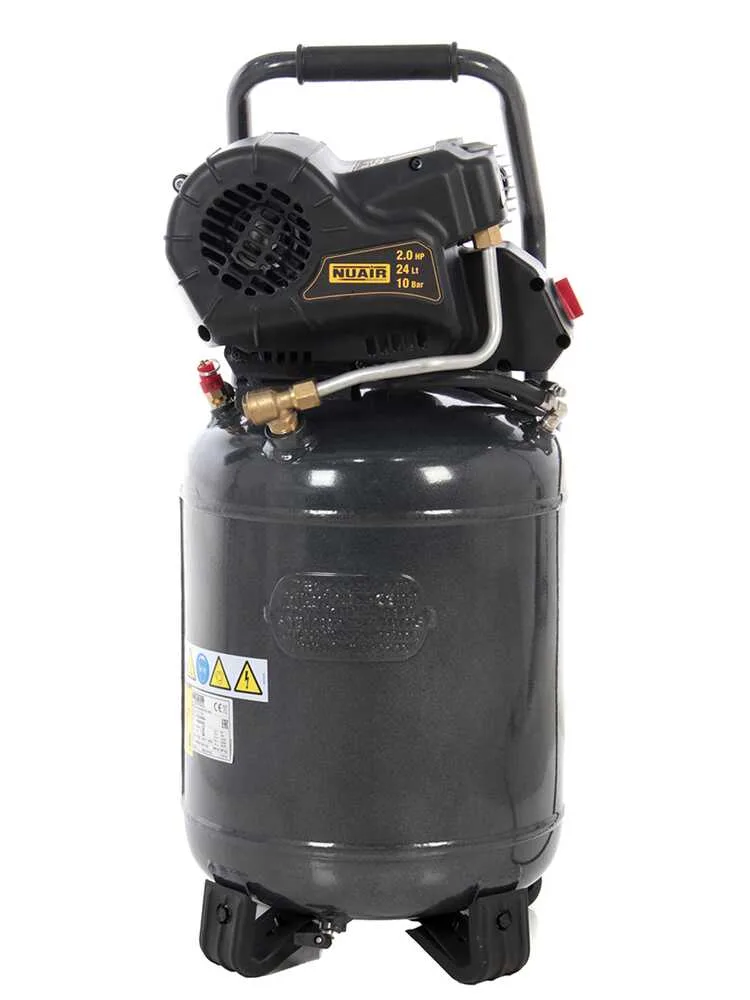Nuair FU 227/10/24V - Compresseur d'air électrique portatif monophasé - Moteur 2 CV - 24 L