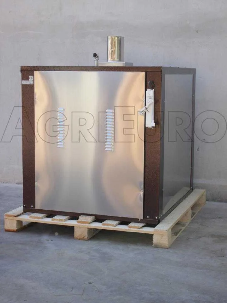 AgriEuro Maximus 100 Deluxe INC - Four à bois en acier encastrable - Cuivre émaillé - Inox
