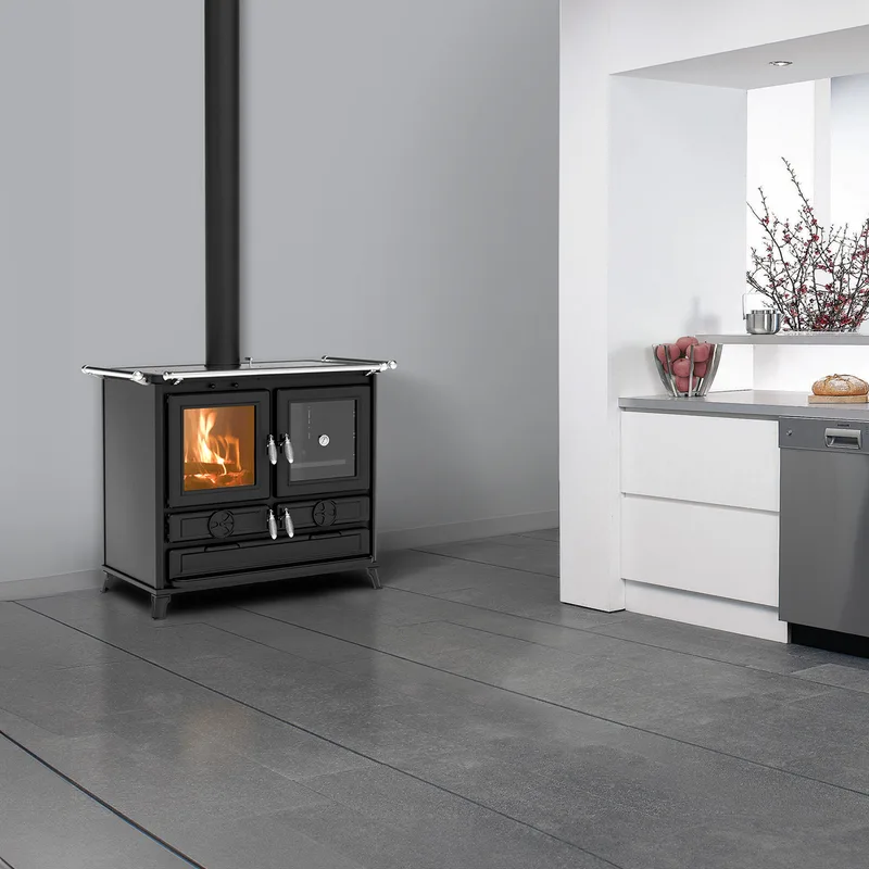 Thermorossi Klara Evo6 cuisinière à bois anthracite