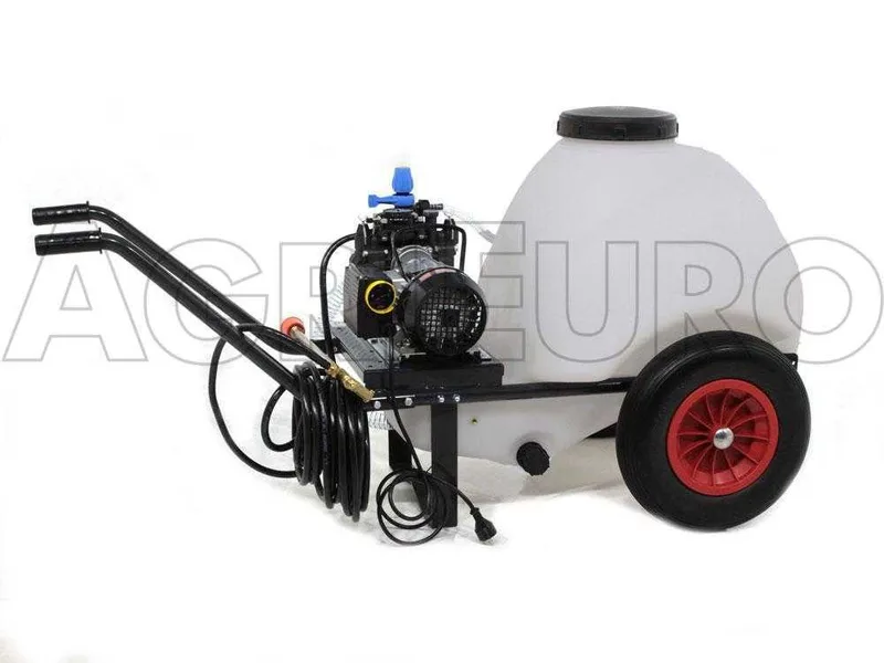 Groupe motopompe de pulvérisation Comet MC 25 - moteur monophasé sur chariot avec cuve 120 l