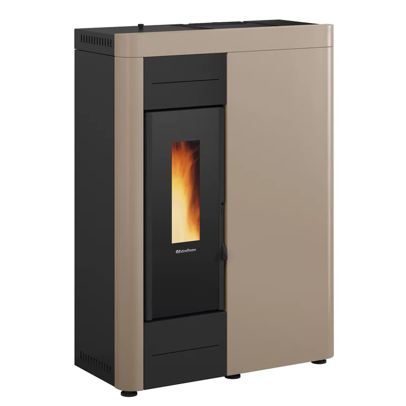 Poêle à granulés bouilleur Taupe Mat