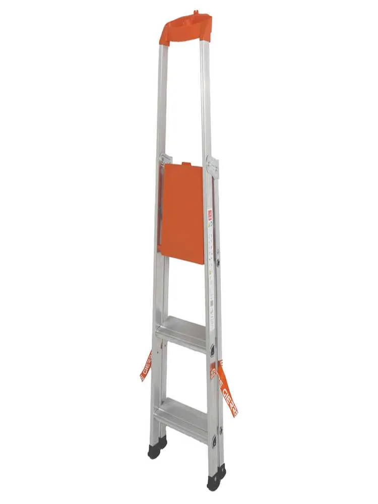 Gierre Stabila AL700DS - 3 marches, 1,23 m - Échelle en aluminium avec tréteau