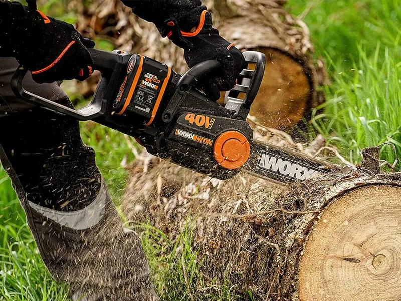 Worx WG385E nitro - Tronçonneuse à batterie - 2 x 40V 4Ah - Lame de 40 cm