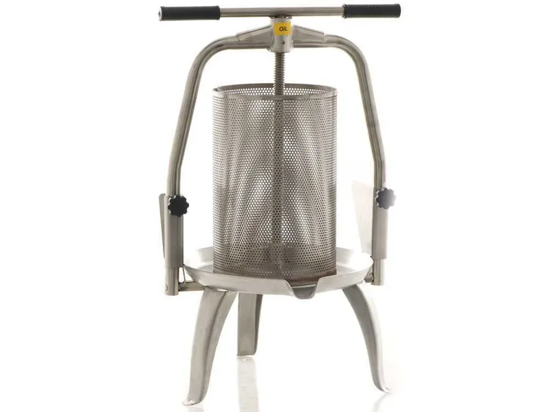 Baesso V25 Inox - Pressoir à vis pour fruits et légumes 20 L – Cage en acier inoxydable