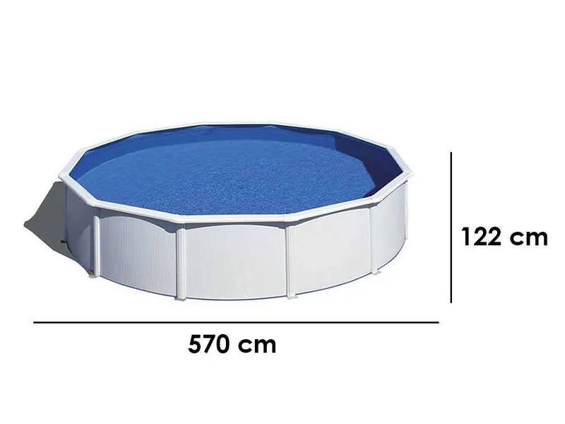 Gre Fidji Ronde Ø550 x 120 cm - Piscine hors-sol en acier
