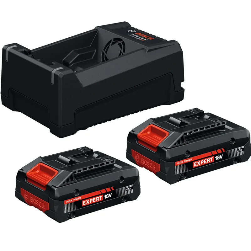 Kit de démarrage Bosch pour gamme Blue Professional - 2 batteries 18 V/4 Ah + chargeur
