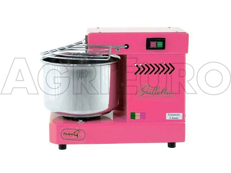 Pétrin à spirale électrique - Famag Grilletta IM 5 Color - Rose 5 kg - 8 L