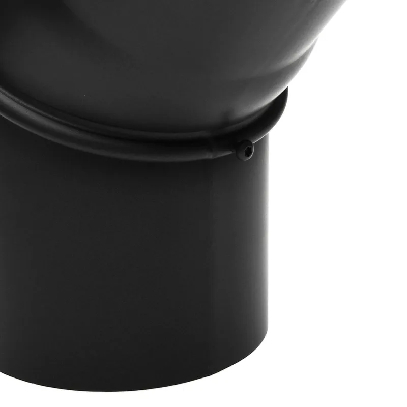 Raik Basic coude de tuyau de fumée 200 mm noir 0–45° sans porte pour tuyau de fumée / conduit de fumée
