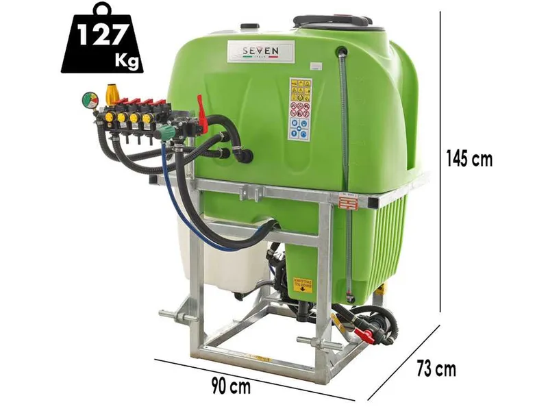 Seven Italy 400L - Groupe de pulvérisation pour tracteur - Pompe Comet BP 75
