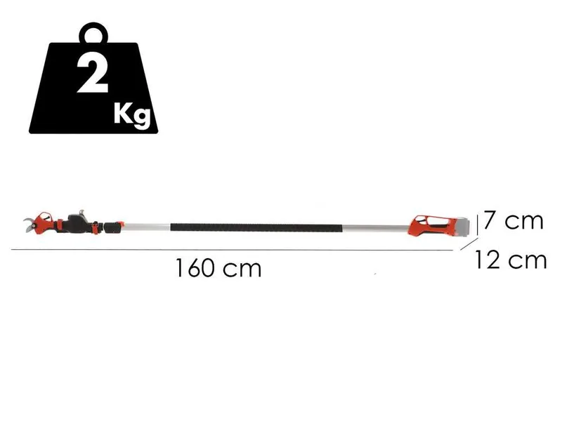 Stocker Magma E-35TP - Sécateur de taille sur perche - 21.6V 2.6Ah - 160/240 cm