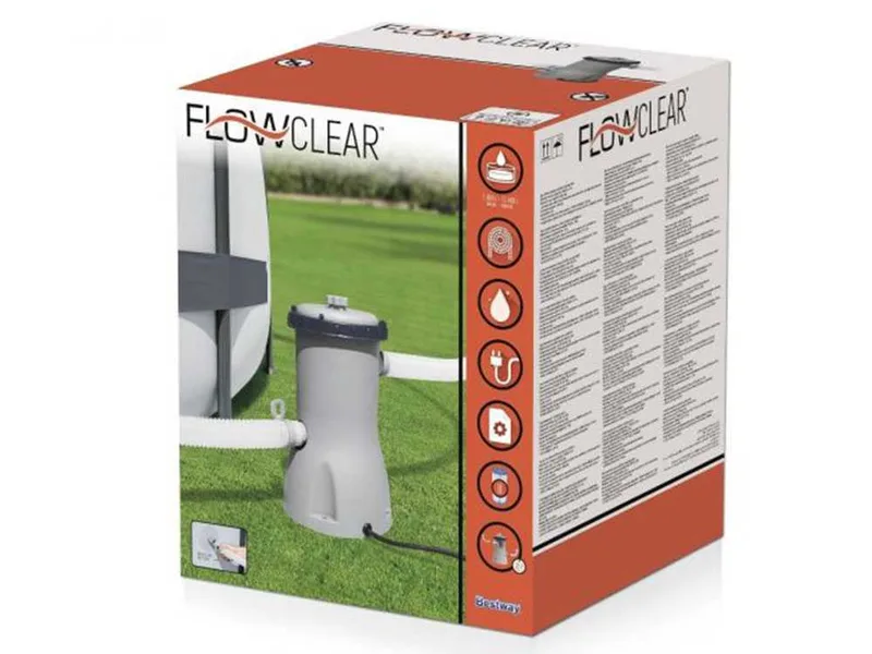 Pompe de filtration à cartouche Bestway 58386 - Débit d'eau 3028 l/h - 32 W