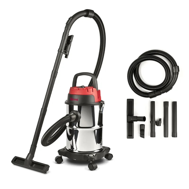 Girmi AP45 - Aspirateur solides et liquides wet & dry - 15L - 1000W - acier inox
