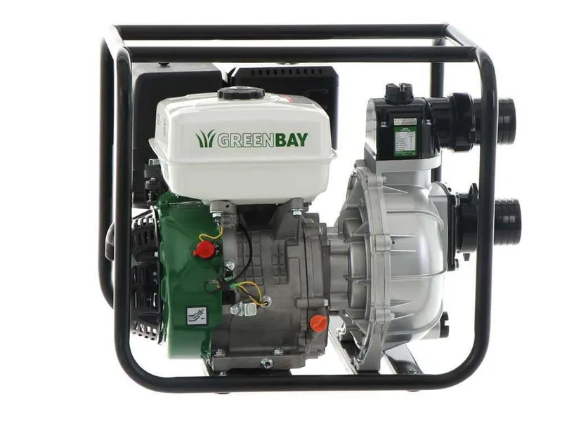 Motopompe thermique Greenbay GB-HPWP 80 - Hauteur d'élévation importante - avec raccords de 80 mm