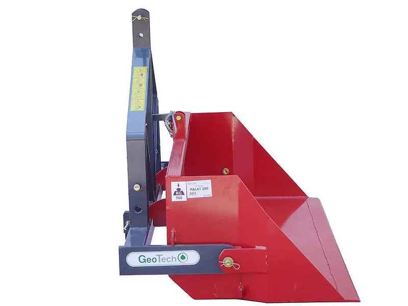 Godet postérieur pour tracteur GeoTech de 180 cm - Série lourde - Capacité charge 700 Kg