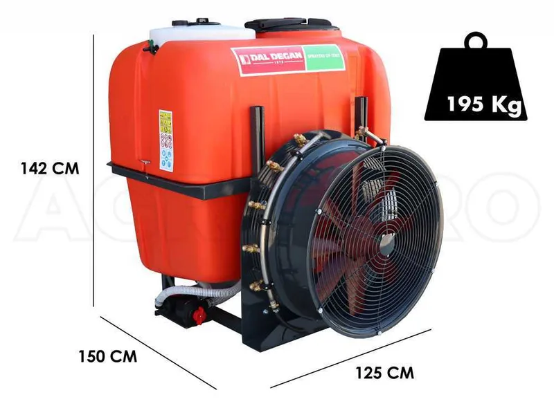 Dal Degan sofia extra 600L - Atomiseur porté avec attelage tracteur pour pulvérisation - pompe aps 71