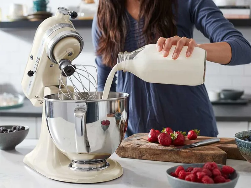 KitchenAid Artisan 5KSM125-EMH Milkshake - Batteur mélangeur planétaire avec tête relevable