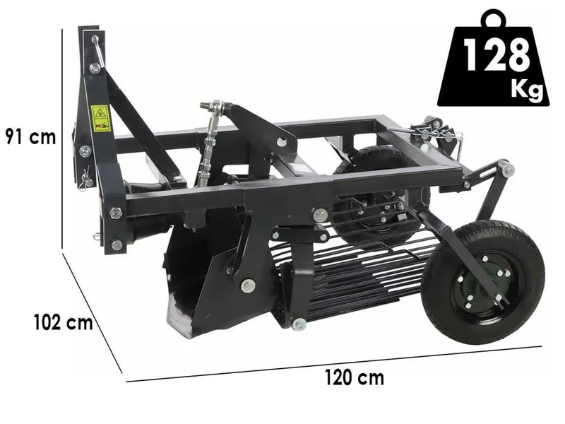 BlackStone B-PH 500 - Arracheuse de pommes de terre pour tracteur - Tamis oscillants - Largeur de travail 50 cm - Pour tracteurs avec attelage à trois points