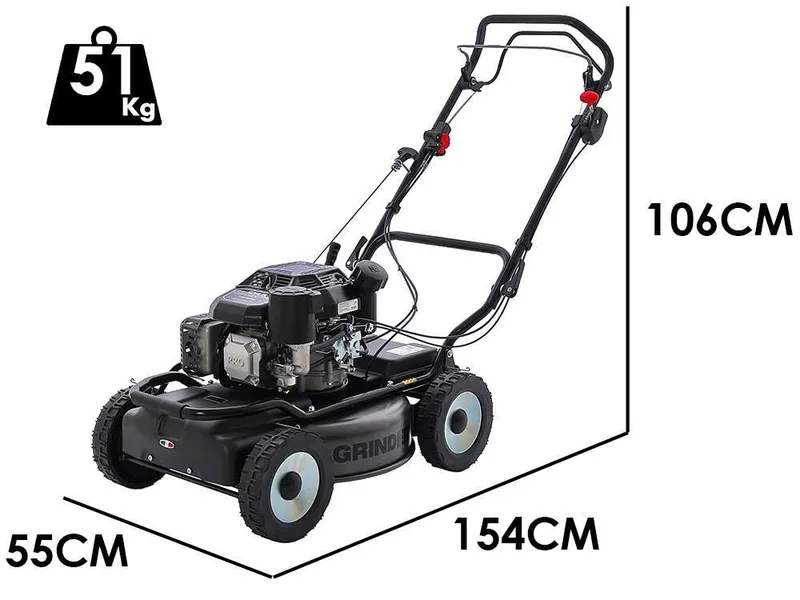 Marina Systems GRINDER Pro Max 4x4 52 - Tondeuse à gazon thermique tractée - Moteur Kohler CV224