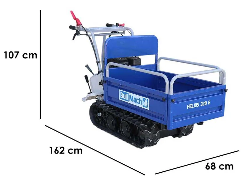 Brouette à moteur à chenilles BullMach Helios 320 E - Caisson extensible manuel 320Kg