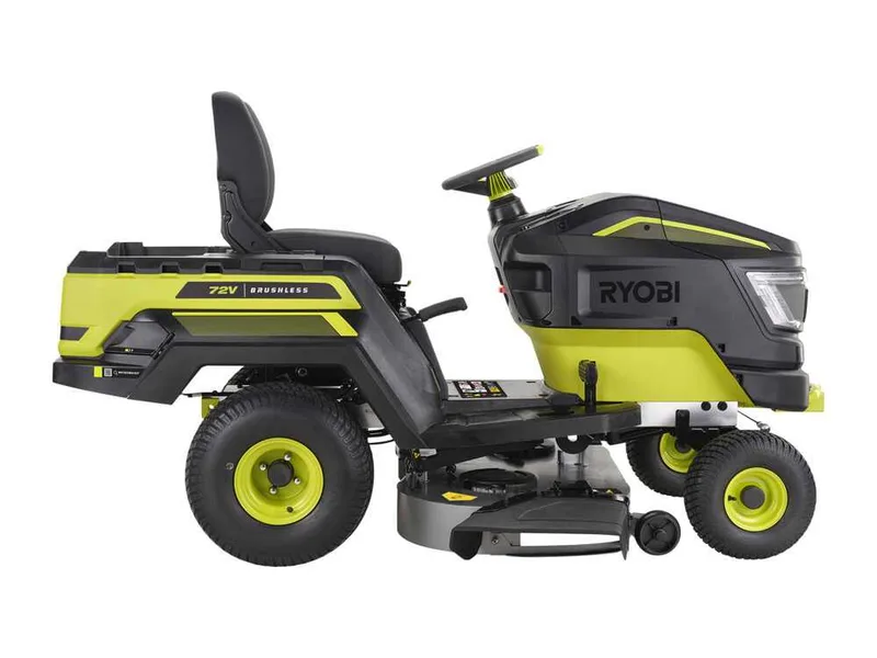 RYOBI RY72TMX107-210 - Tracteur tondeuse à batterie - 72V / 2x10Ah