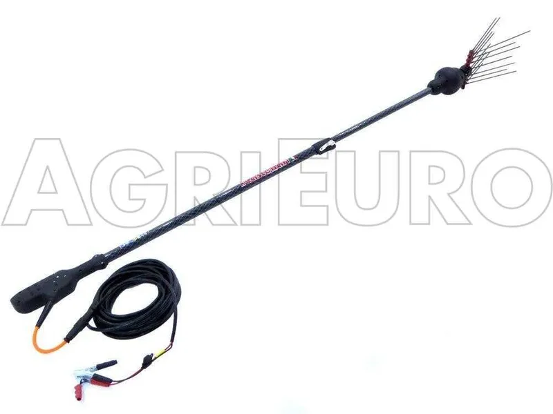 Castellari Fenix L V2 - Peigne vibreur électrique à batterie de type automobile avec câble inclus - Perche télescopique en carbone 230/320 cm