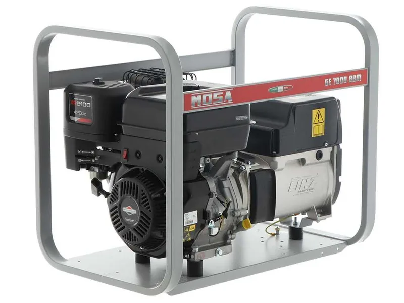 MOSA GE 7000 BBM - Groupe électrogène à essence 6 KW - Continue 5 kW Monophasé - Moteur B&S XR2100