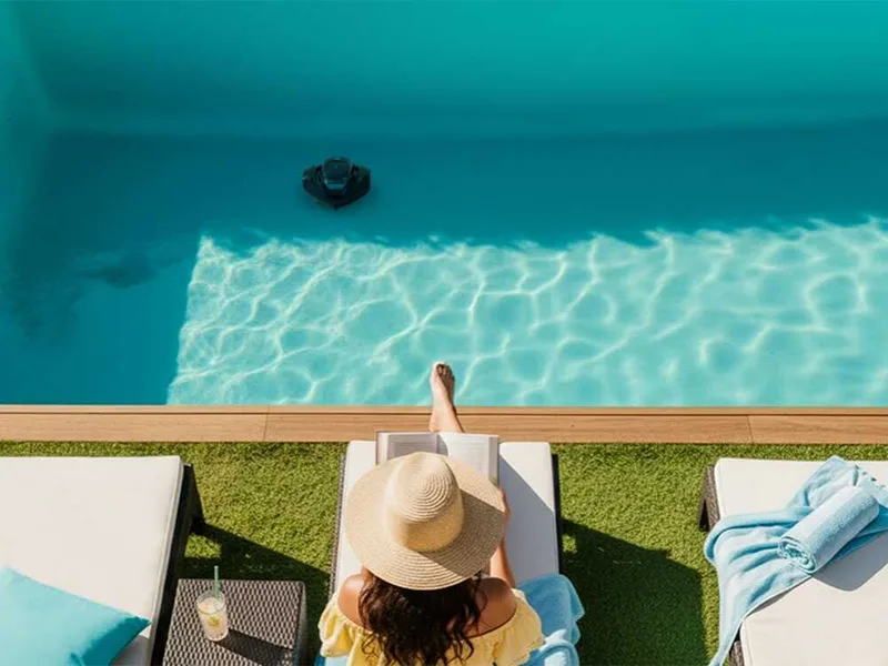 Gre Moovo 90 - Robot nettoyeur de piscine à batterie
