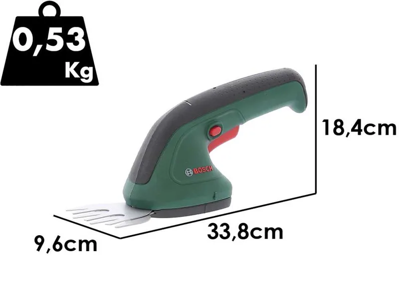 Bosch EasyShear - Cisaille à gazon avec batterie intégrée - 3,6 V 1,5 Ah