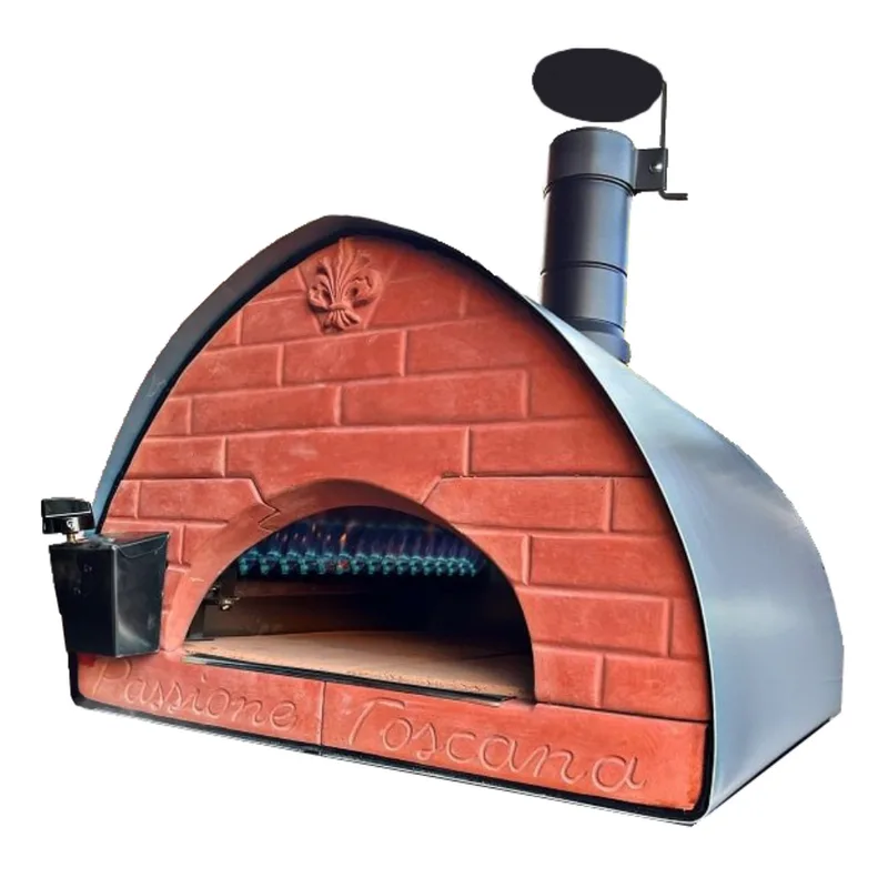 Pizza Party Bollore - Four à pizza hybride 2-en-1 gaz/bois - Chambre de cuisson 60 x 60 cm - Sole en biscotto réfractaire
