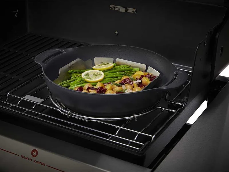 Wok avec panier de cuisson à la vapeur Weber Crafted