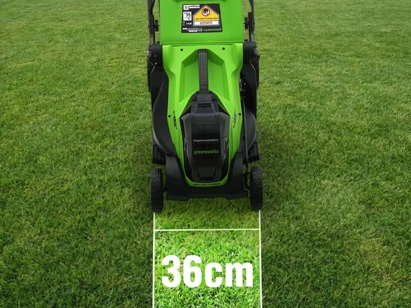 Greenworks LM360D - Tondeuse à gazon à batterie - 48 V/4 Ah - Largeur de coupe 36 cm