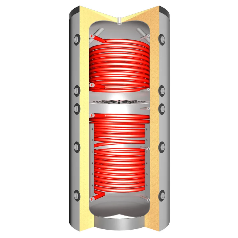 Ballon tampon TPSLRR 825 (718 litres) avec système de charge stratifiée 2x échangeur de chaleur solaire