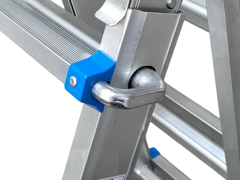 S.T.P. New Blue A20NB5, 2 x 10 marches, 5 m - Échelle télescopique en aluminium - Hauteur de travail estimée 6 m