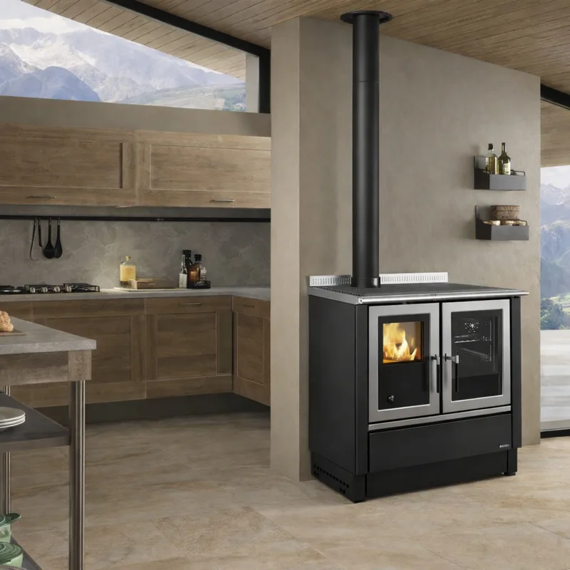 La Nordica VENEZIA.16 - Anthracite Noir cuisinière à bois