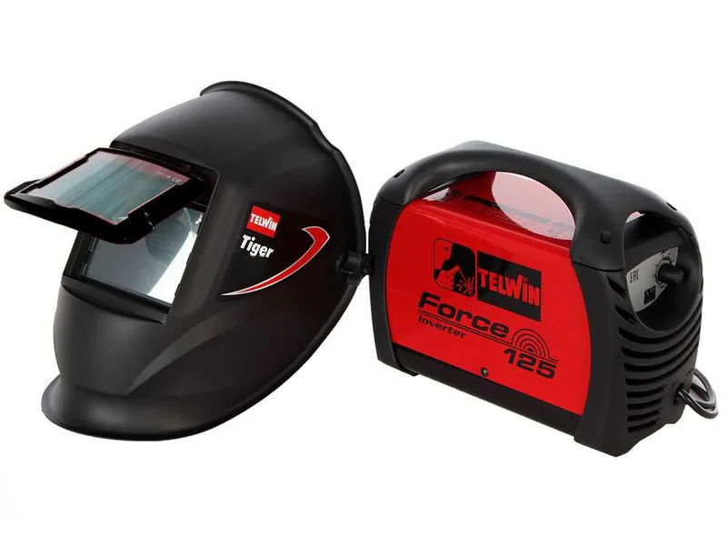 Telwin FORCE 125 - Poste à souder Inverter (MMA) + Masque, courant continu (DC)