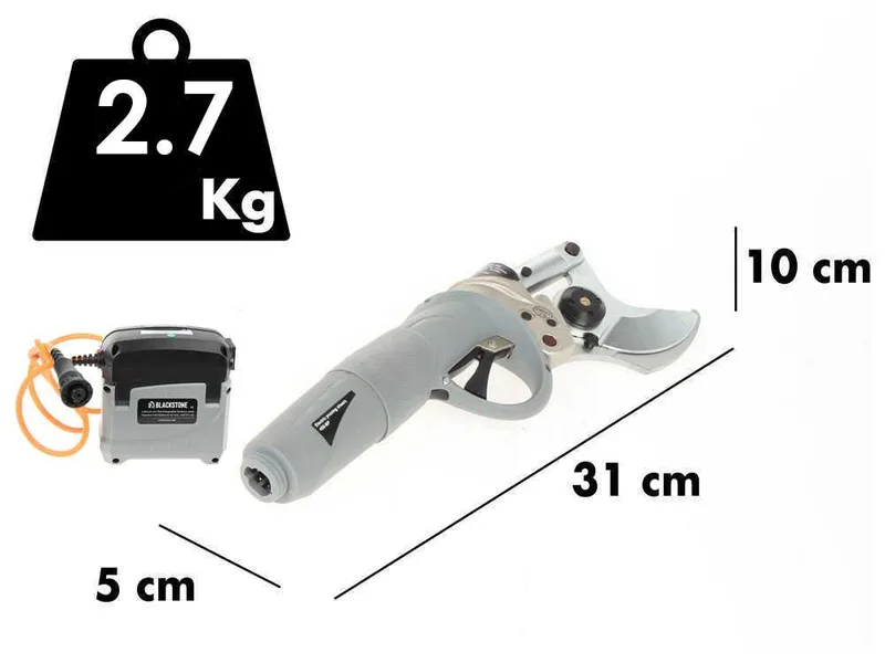 Sécateur électrique de taille Blackstone 450-BP - 1 batterie 5.2 Ah 36 V - Diamètre de coupe 45 mm