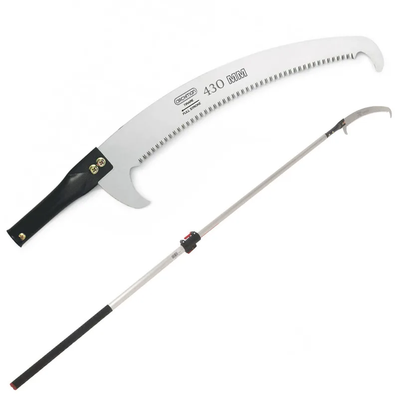 Scie courbée de 430 mm sur perche télescopique ovale en aluminium de 2 mt Archman Art. 25+109
